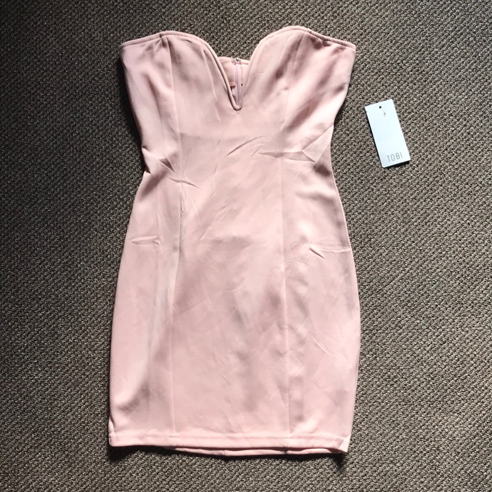 Pink, strapless Tobi dress